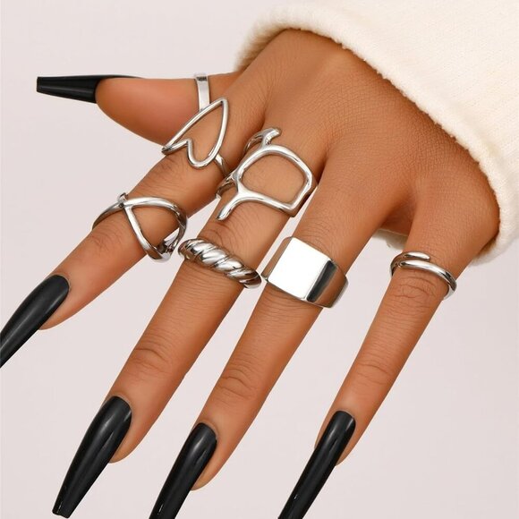 12PCS Gold Stackable Rings Set for Women, 18K Gold Plated Open Stacking Knuckle - Picture 6 of 8